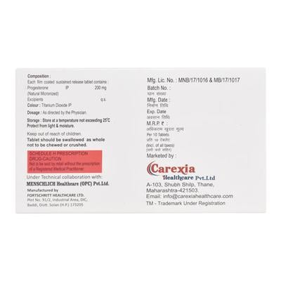 GESTOCARE SR 200 Tablet 10's - Hormonal Therapy-Oes