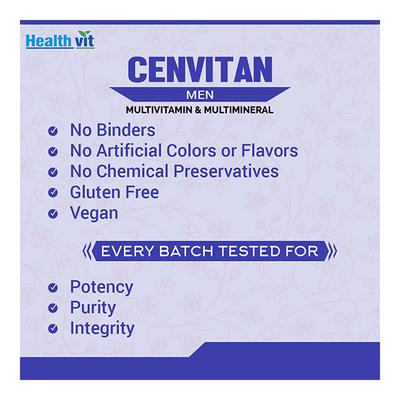 HealthVit Cenvitan Men (Multivitamin & Multimineral) Tablet 60's - Multi-Vitamins