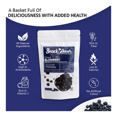 Snack Amor Dried Blueberries 100 gm - Nutritional Bars