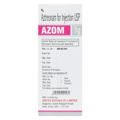 Azom 1gm Injection 1's - Bacterial Infections-OBL