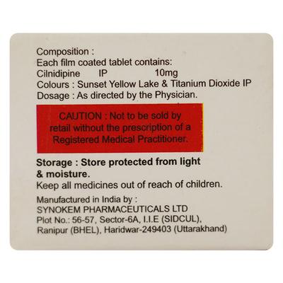 Cilidin 10mg Tablet 10'S - Hypertension-Cal