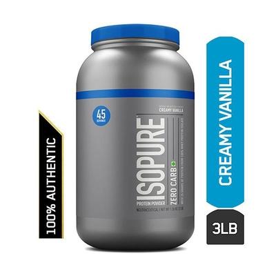 Isopure Zero Carb 100% Whey Protein Isolate Powder - Creamy Vanilla 3 lb - Whey Proteins