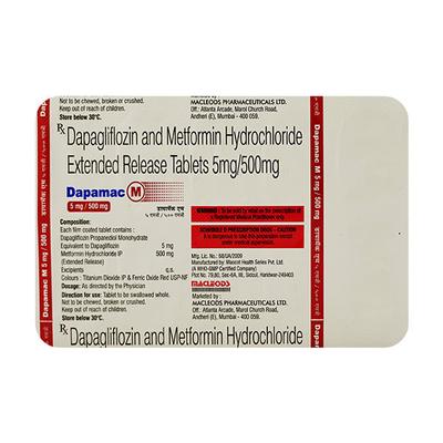 DAPAMAC M 5/500 Tablet 10's - Diabetes-Ant