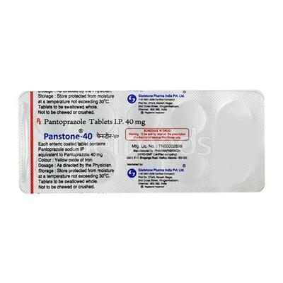 Panstone 40mg Tablet 10'S - Ulcer/Reflux/Flatulence-Aaa