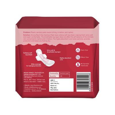 Sirona Cottony Soft Rash Free Sanitary Pads for Women (XL) 4's - Sanitary Napkins