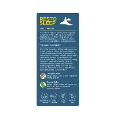 GreenCure Restosleep Herbal Syrup 100 ml - Speciality Medicines