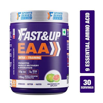 Fast&Up EAA Intra Training Supplement (30 Servings) - Watermelon Splash Flavour 390 gm - Workout Essentials