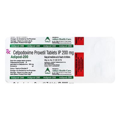 ADIPOD 200mg Tablet 10's - Bacterial Infections-Cep