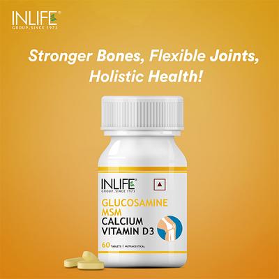 INLIFE Glucosamine MSM Calcium Vitamin D3 Tablets 60's - Multi-Vitamins