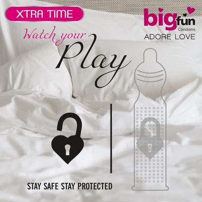 Bigfun Condoms - Xtra Time 3's - Plain/Flavoured Condoms