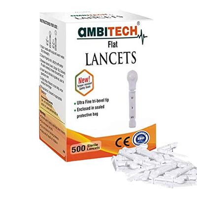 Ambitech Flat Lancets 500's - Blood Glucose Monitors/Strips