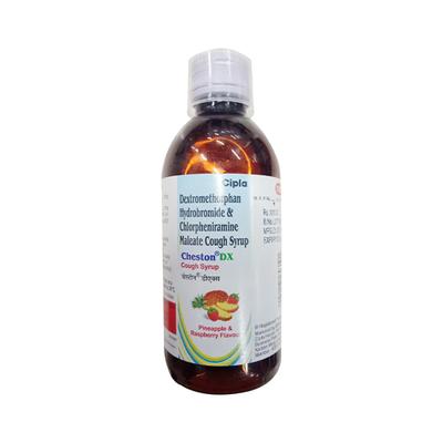 CHESTON DX Pineapple & Raspberry Flavour Cough Syrup 100ml - Cough And Cold-Cou