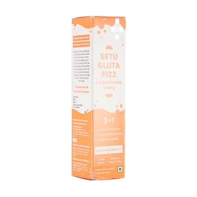 Setu Gluta Fizz 500 mg Effervescent Tablet - Orange Flavour 30's - Calcium And Minerals