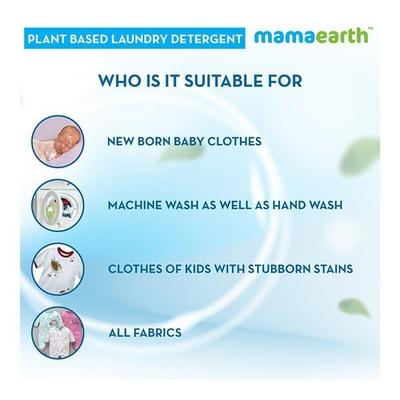Mamaearth's Plant Based Baby Laundry Liquid Detergent 200 ml - Baby Detergents