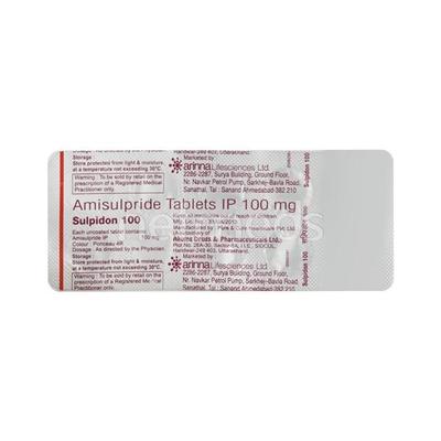 Sulpidon 100mg Tablet 10'S - Schizophrenia-Aps