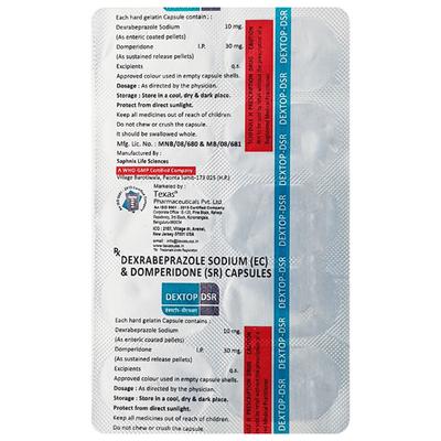 DEXTOP DSR Capsule 10's - Ulcer/Reflux/Flatulence-Aaa