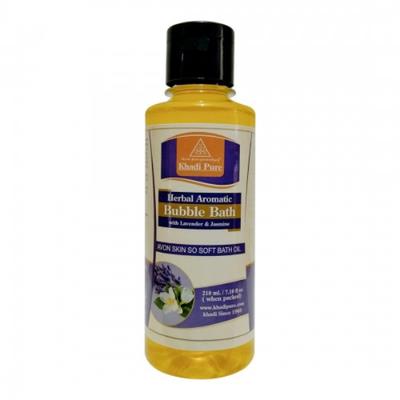 Khadi Pure Herbal Aromatic Bubble Bath Oil - Lavender & Jasmine 210 ml - Shower Gels & Body Wash