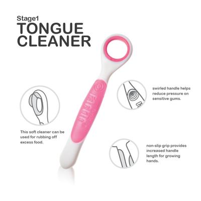 Farlin Rubber Tongue Cleaner (Stage 1) 1's - Baby Oral Care