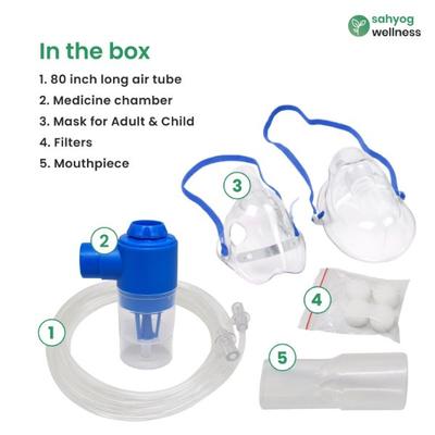 Sahyog Wellness Nebulization Kit with Chamber for Child and Adult - Blue 1's - Nebulizers / Vaporizer