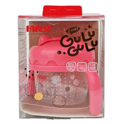 Farlin Gulu Gulu Straw Drinking Cup - Pink 120's - Feeding & Nursing