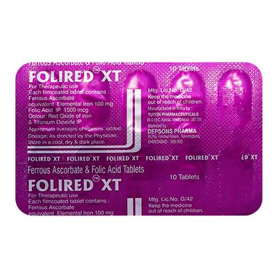 FOLIRED XT Tablet 10's - Anaemia-VMA