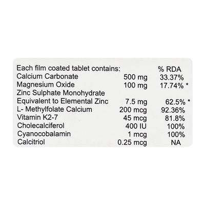 FRNDCAL K2 STRONG Tablet 10's - Supplements-Vam