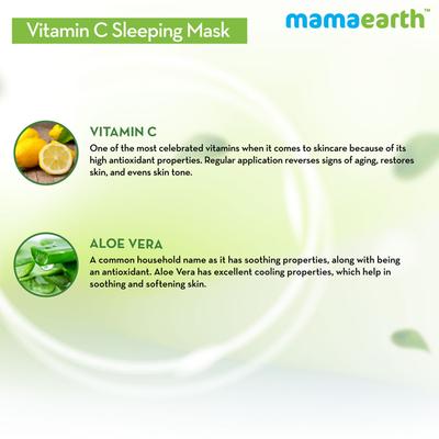 Mamaearth Sleeping Mask - Vitamin C 100 gm - Masks & Peels