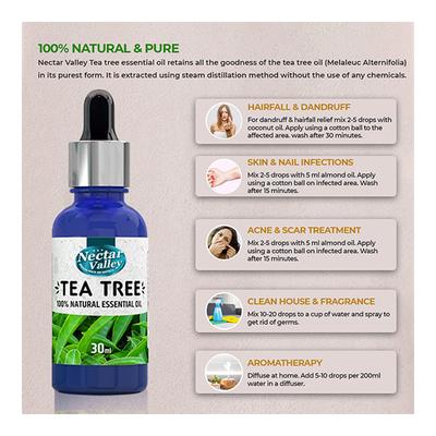 Nectar Valley Tea Tree Essential Oil 30 ml - Essential Oils