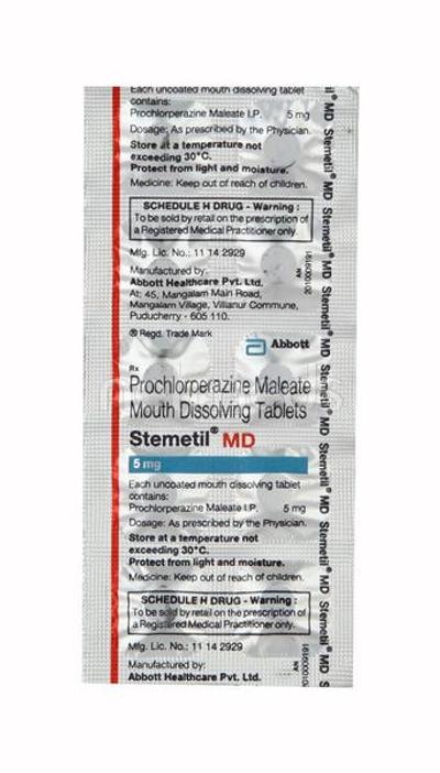 Stemetil MD Tablet 10'S - Vomitting/Emesis-Ant