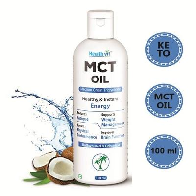 Healthvit MCT (Medium Chain Triglyceride) Oil 100 ml - Weight Loss