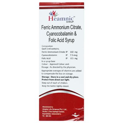 HEAMNIC Syrup 200ml - Iron Supplement/Anaemia-Vma