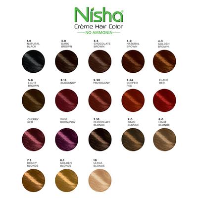 Nisha Creme Hair Color - 7.3 Burgundy 40gm - Crème