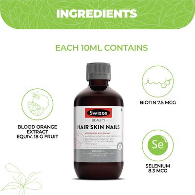 Swisse Beauty Hair Skin Nails Nourish Oral Liquid 300 ml - Hair & Skin