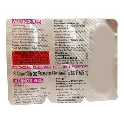 ADIMOX 625 Tablet 6's - Bacterial Infections-Pen