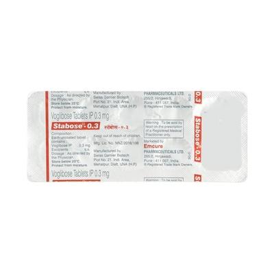 Stabose 0.3mg Tablet 10'S - Diabetes-Ant