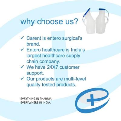 Carent Portable Safe Plastic Urine Pot with Cap 1's - Urology Supplies