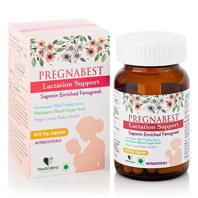 HealthBest Pregnabest Lactation Support Veg Capsule 60's - Multi-Vitamins