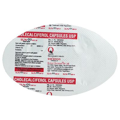 SUN D3 60K Capsule 4's - Supplements-Vit