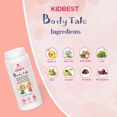 HealthBest Kidbest (3-13 Years) Body Talc Powder 90 gm - Baby Powder