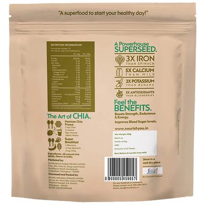 Nourish You White Chia Seeds 150 gm - Nutritional Bars