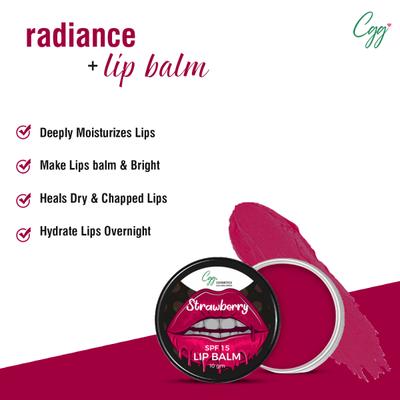 CGG Cosmetics Lip Balm SPF 15 - Strawberry 10 gm - Lip Balms