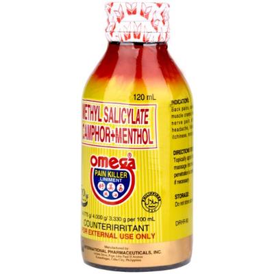 Omega Pain Killer Liniment (Methyl Salicylate Camphor + Menthol) 120 ml - Balm/Ointments