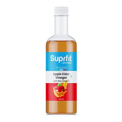 SuprFit Italian Apple Cider Vinegar with Mother 500 ml - Apple Cider Vinegar - Acv