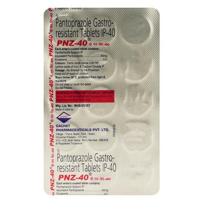 PNZ 40mg Tablet 15'S - Ulcer/Reflux/Flatulence-Aaa