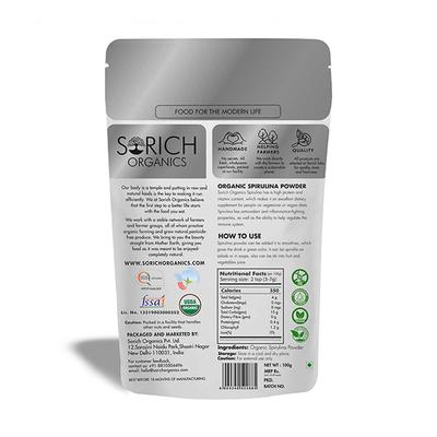 Sorich Organics Organic Spirulina Powder 100 gm - Herbal Dietary Supplement