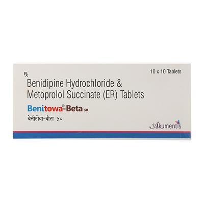 Benitowa Beta 50mg Tablet 10'S - Hypertension-Cal