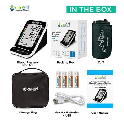 Carent Arm Blood Pressure Monitor (B51) - Blood Glucose Monitors/Strips