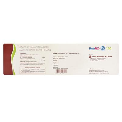UMAFIX CV Tablet 10's - Bacterial Infections-Cep