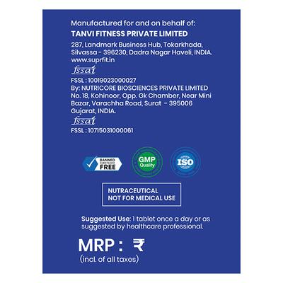 SuprFit Shine Biotin Effervescent Tablet - Blueberry Flavour 20's - Hair & Skin