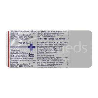 Tolfree 150mg Tablet 10'S - Muscle Cramps/Spasticity-Mus